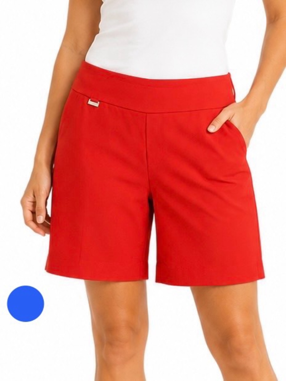 Peck & Peck Petite Coral Bermuda Shorts Women’s 10P Stretch Career Casual